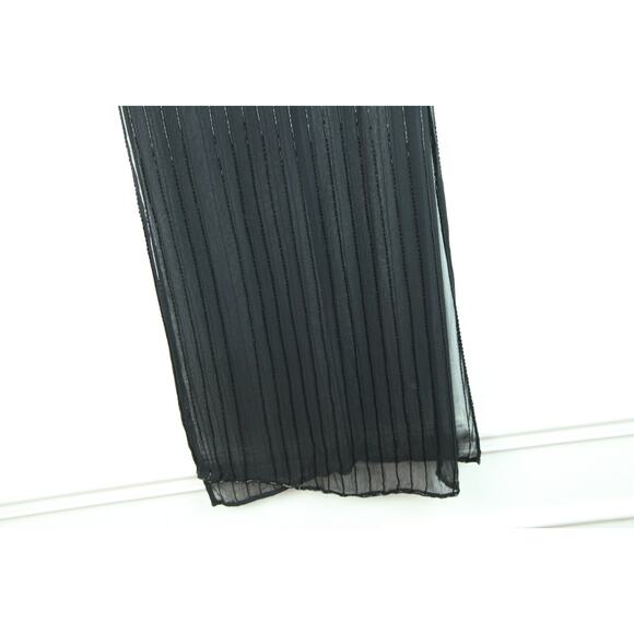 Beaded Silk Scarf 70" x 20" Sheer Whimsigoth 90s Witchy Y2K Rectangle Shawl - Picture 13 of 14